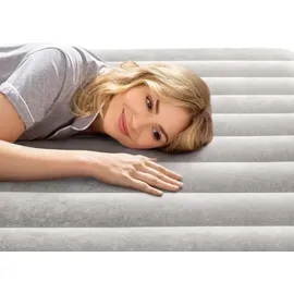 Intex Prestige Mid-Rise, Aufblasbare Matratze mit Ventil, Geeignet für 2 Person, PVC, Mehrfarbig, 152x203x30 cm