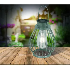 NÄVE Solarleuchte silber 30,5 cm inkl. Schiebeschalter warmweiß