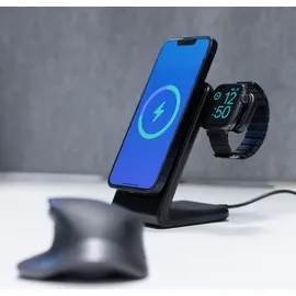 Crong Crong, 3-in-1 Qi Ladegerät iPhone/Watch/AirPods MagSpot, Schwarz - Schwarz