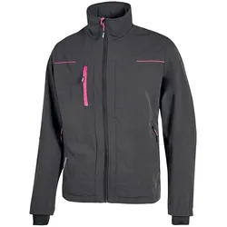 U-Power Stoffjacke Pluton Lady - grey fucsia - L
