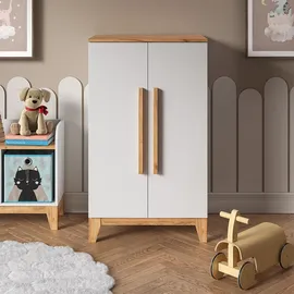 VitaliSpa Kinderkleiderschrank Malia 70 x 120 cm Eiche weiß