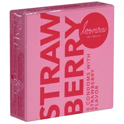 «Strawberry» Kondome mit Erdbeer-Geschmack (3 Kondome) 3 St