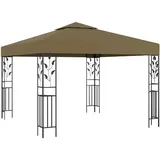 vidaXL Pavillon 3 x 3 m taupe
