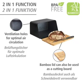 Wenko Modell Kubo Holz/Bambus Schwarz/Natur