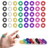 bluedeer Wepai Akupressur Ring, 40 Stück Massageringe für Finger, Finger Massageringes für Bessere Durchblutung und Linderung von Gelenkschmerzen