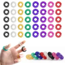 bluedeer Wepai Akupressur Ring, 40 Stück Massageringe für Finger, Finger Massageringes für Bessere Durchblutung und Linderung von Gelenkschmerzen