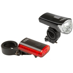 M-Wave Fahrrad-Frontlicht Atlas K 11, Akkulampen Set LED Fahrradlampe Fahrradlicht StVZO Fahrrad Lampe USB