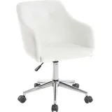 miliboo Design-Bürosessel PU Weiß BALTIK