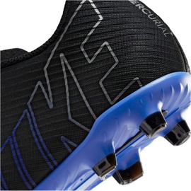 Nike Mercurial Vapor 15 Club Fg/Mg Fußballschuh, Schwarz Blau Black Chrome Hyper Royal, 36.5