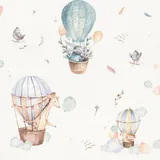 Rasch Textil Rasch Vliestapete 300512, Kids World, Heißluftballons, 10,05 x 0,53 m