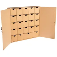 Rayher Pappm. Adventskalender, FSC Recycled 100%, 29,6x29,6x6,5cm, Adventskalender zum