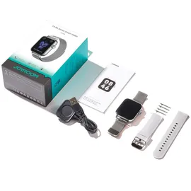 Joyroom JR-FT5 BT 1,83 Zoll Aluminiumgehäuse Silber Sportarmband Silber M