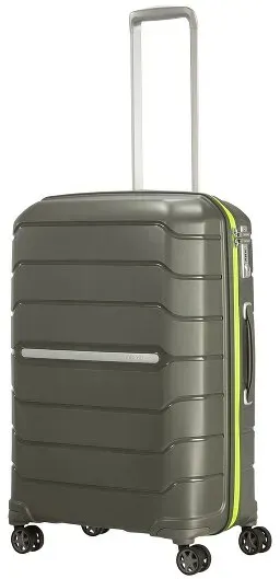 Samsonite Flux 4 Rollen Trolley 68 cm mit Dehnfalte  oliv