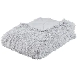 Decke Fluffy in Silberfarben ca. 130x180cm