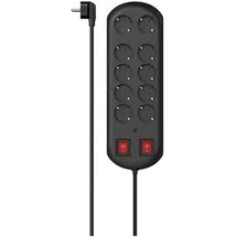 Hama Steckdosenleiste 10-fach 2 m Schwarz