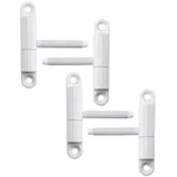 SOTech 4 Stück Türband Einbohrband 15 x 83 mm mit Zapfen M8 x 50 mm weiß)
