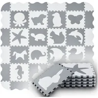Juskys Kinder Puzzlematte - diverse Designs - weiß