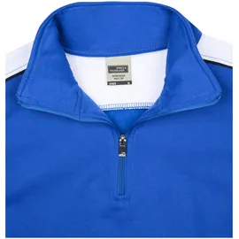 James & Nicholson Workwear Zip Sweat - James - Nicholson Carbon/Red M