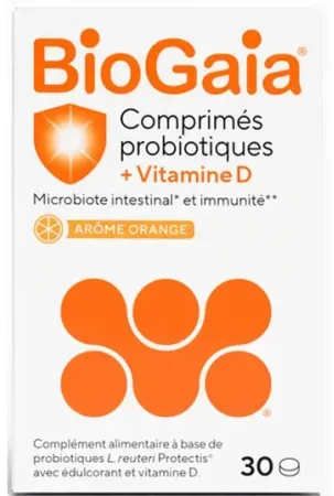 Biogaia Probiotische Tabletten + Vitamin D Orangengeschmack 30 Kautabletten