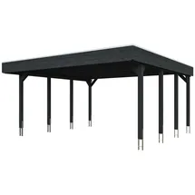 SKANHOLZ Doppelcarport Friesland 5,46 x 5,55 m anthrazit inkl. Pfostenanker