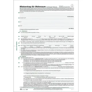 RNK RNKVERLAG 526 - Mietvertrag für Wohnraum Hamburger Fassung, 12 Seiten, Format DIN A4, 1 Stück