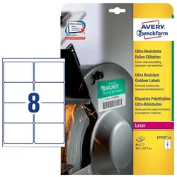 Avery Zweckform L7914-10 - Polyethylen (PE) - permanenter Klebstoff - weiß - 99.