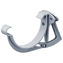 Inefa Stirnbretthalter justierbar für Dachrinne Halbrund Grau