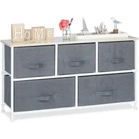 Relaxdays Regalsystem 100 x 54,5 x 30 cm Grau