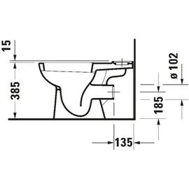 Duravit D-Code Stand-WC mit WC-Sitz Weiß