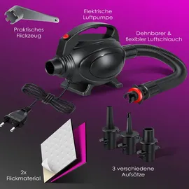 Kesser KESSER® Turnmatte Aufblasbar Airtrack 2m/3m/4m/5m/6m Fitness-Matte Gymnastikmatte inkl. Tragetasche | elektr. Luftpumpe Yogamatte, Tumbling Matten, Trainingsmatte, Turn- & Fitness