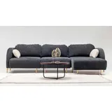 xl moebel gmbh Ecksofa L form Polstersofa Stoffsofa Couch Grau Sofa Liege Stoff