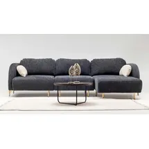 xl moebel gmbh Ecksofa L form Polstersofa Stoffsofa Couch Grau Sofa Liege Stoff