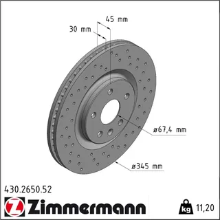 ZIMMERMANN Bremsscheibe 430.2650.52