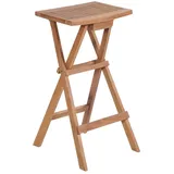 vidaXL Klappbare Barhocker 2 Stk. Massivholz Teak