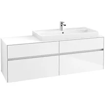 Villeroy & Boch Collaro Waschbeckenunterschrank C03000DH 160 x 55 cm Glossy White