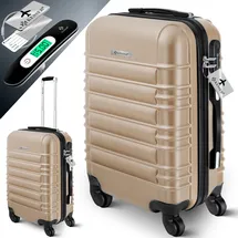 Kesser KESSER® Reisekoffer Hartschalen-Koffer Inkl. Kofferwaage + Gepäckanhänger Trolley Gepäck Rollkoffer Zahlenschloss 4 Rollen ABS-Hartschale Teleskopgriff