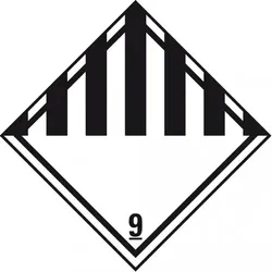 Dreifke® Gefahrgutzettel (Placards) Nr.9 Verschiedene...Stoffe, Folie, selbstklebend, 250x250mm
