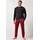 Jp1880 Schlafanzug Bauchfit Homewear T-Shirt lange Dunkelrot XL