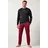 Jp1880 Schlafanzug Bauchfit Homewear T-Shirt lange Dunkelrot XL