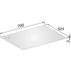 Keuco Abdeckplatte 31322149000 702 x 3 x 524 mm Trüffel