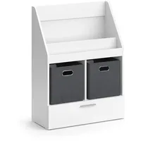 Vicco Bücherregal Luigi 72 x 96,2 cm, Weiß, Wohnzimmerregal,