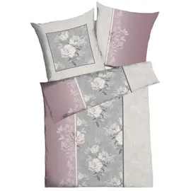 KAEPPEL Single Jersey Bettwäsche Tabea rosa 155x220 cm + 80x80 cm - lila;grau