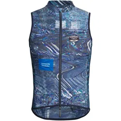 Pas Normal Studios T.K.O. Mechanism Stow Away Gilet Rennrad Windweste - human error blue - M