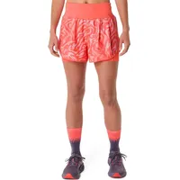 Asics Road All Over Print 2-N-1 3.5in Short Damen