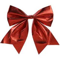 Schleifen 17cm 2er Set Geschenkschleifen Weihnachtsschleifen Dekoschleifen festliche Dekoration Weihnachten Hochzeit rot metallic