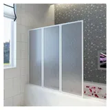 vidaXL Duschwand 117x120 cm 3 Paneele Faltbar