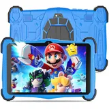 Semeakoko Kinder Tablet Android 14, 2024 Neuesten 7 Zoll Kids Tablet Octa-Core 2.0 GHz, 10GB RAM + 64GB ROM(TF 1TB), Elterliche Kontrolle, WiFi, Bluetooth 5.0, 3000mAh, Kinder Bildungs APP,Blau