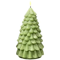 Deluxe Homeart Weihnachtsbaum LED Kerze 18 cm hellgrün