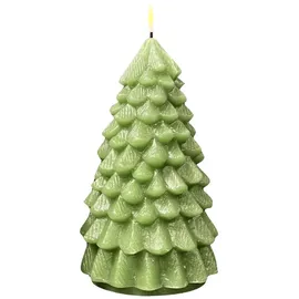 Deluxe Homeart Weihnachtsbaum LED Kerze 18 cm hellgrün