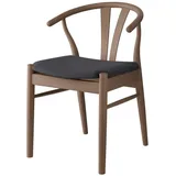 Hammel Furniture Stuhl Frida, Esszimmerstuhl, Wohnzimmerstuhl, Massivholz, gepolsterte Sitzfläche, versch. Farbvarianten grau